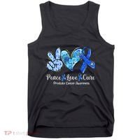 Peace Love Cure Blue Ribbon Prostate Cancer Awareness S Tank Top thumb 0