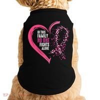 Peace Love Cure Hearted Pink Ribbon Breast Cancer Awareness Cool Gift Doggie Tank thumb 0