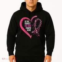 Peace Love Cure Hearted Pink Ribbon Breast Cancer Awareness Cool Gift Hoodie thumb 2