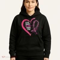 Peace Love Cure Hearted Pink Ribbon Breast Cancer Awareness Cool Gift Hoodie thumb 5