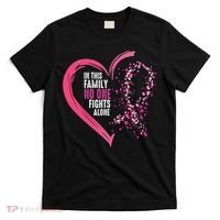 Peace Love Cure Hearted Pink Ribbon Breast Cancer Awareness Cool Gift T-Shirt thumb 0