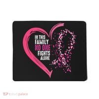 Peace Love Cure Hearted Pink Ribbon Breast Cancer Awareness Cool Gift Mousepad thumb 0