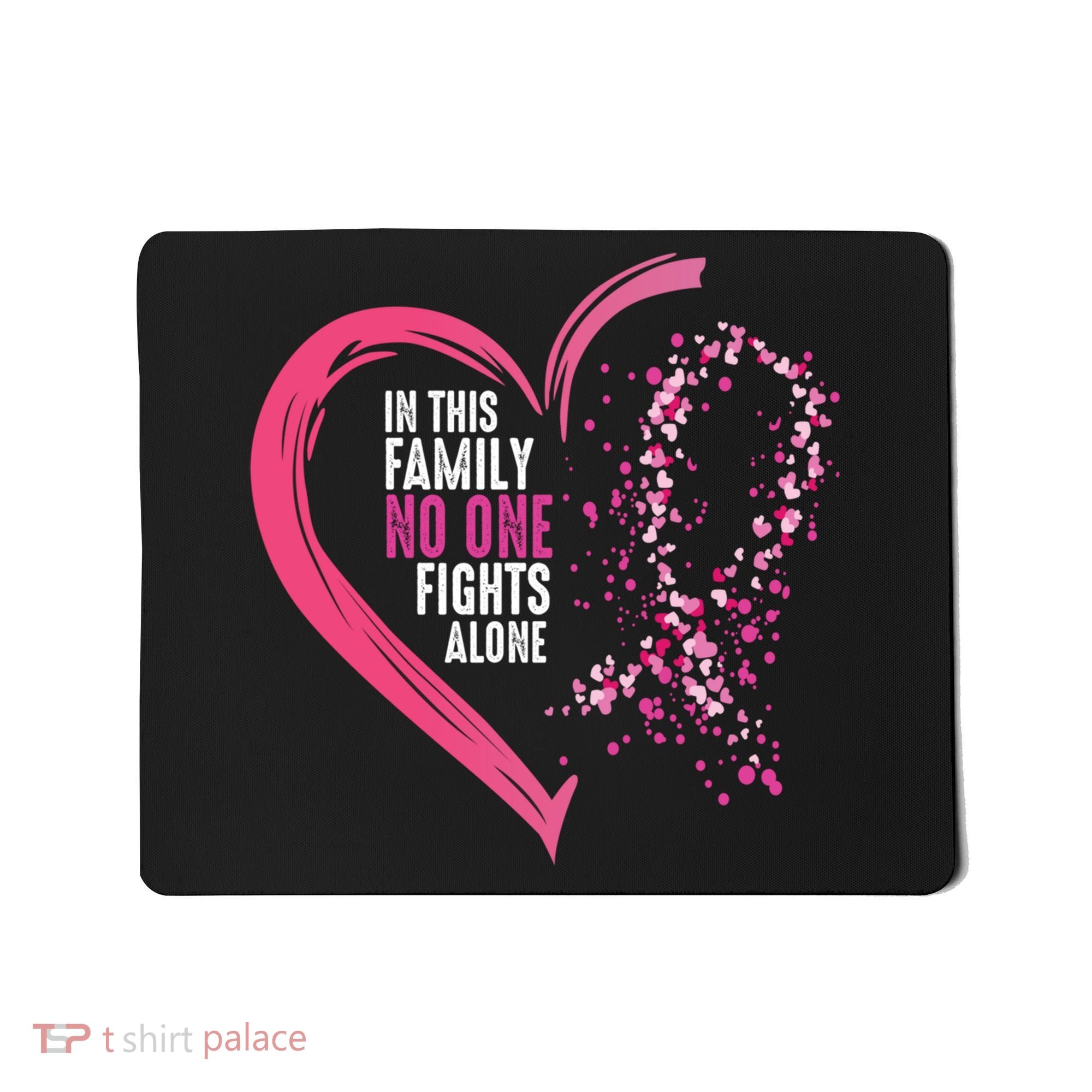 Peace Love Cure Hearted Pink Ribbon Breast Cancer Awareness Cool Gift Mousepad