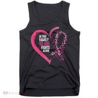 Peace Love Cure Hearted Pink Ribbon Breast Cancer Awareness Cool Gift Tank Top thumb 0