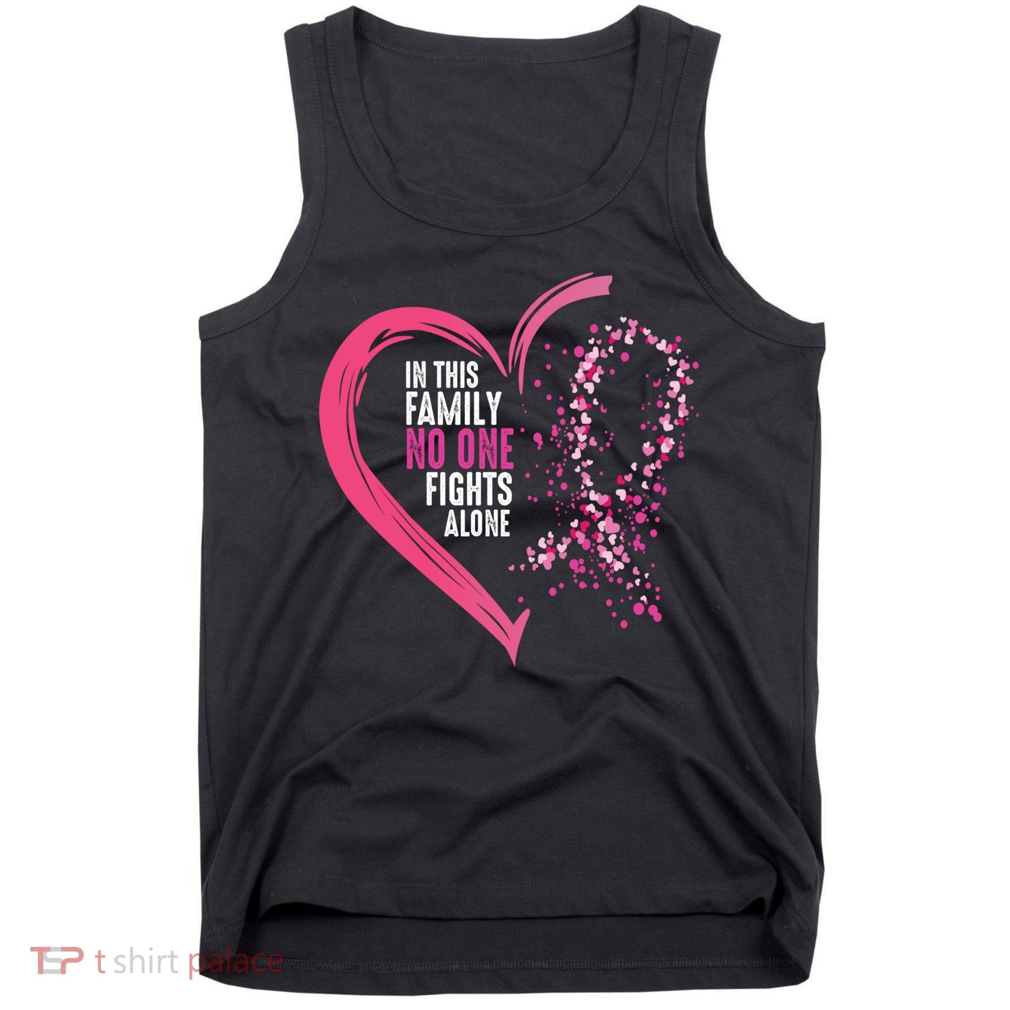 Peace Love Cure Hearted Pink Ribbon Breast Cancer Awareness Cool Gift Tank Top