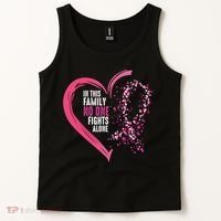 Peace Love Cure Hearted Pink Ribbon Breast Cancer Awareness Cool Gift Tank Top thumb 2