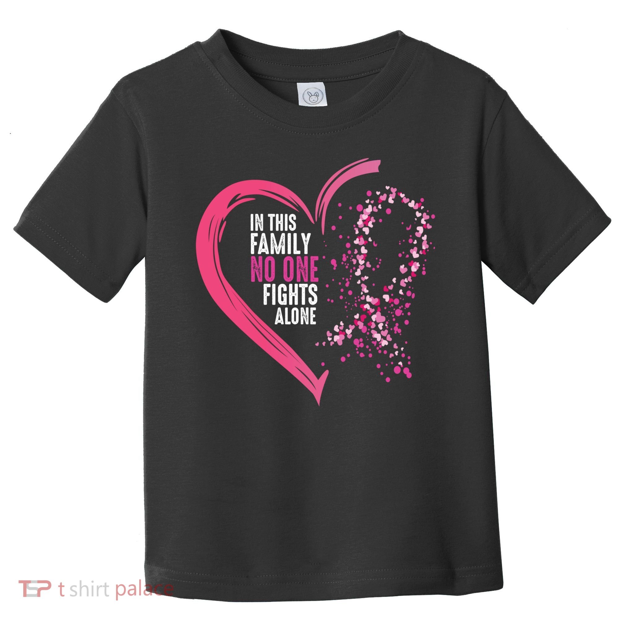 Peace Love Cure Hearted Pink Ribbon Breast Cancer Awareness Cool Gift Toddler T-Shirt