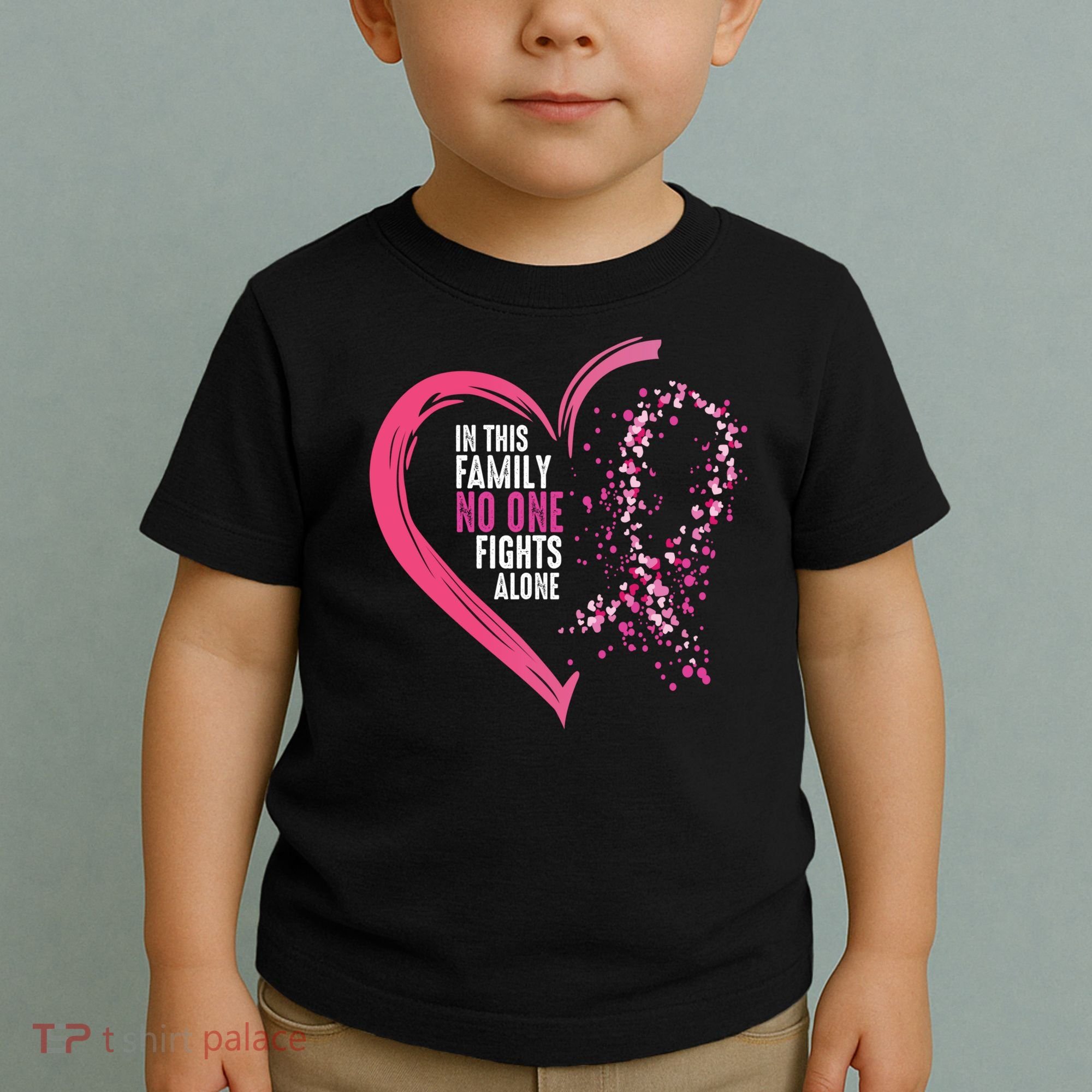Peace Love Cure Hearted Pink Ribbon Breast Cancer Awareness Cool Gift Toddler T-Shirt