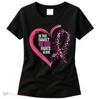 Peace Love Cure Hearted Pink Ribbon Breast Cancer Awareness Cool Gift Women's T-Shirt thumb 0
