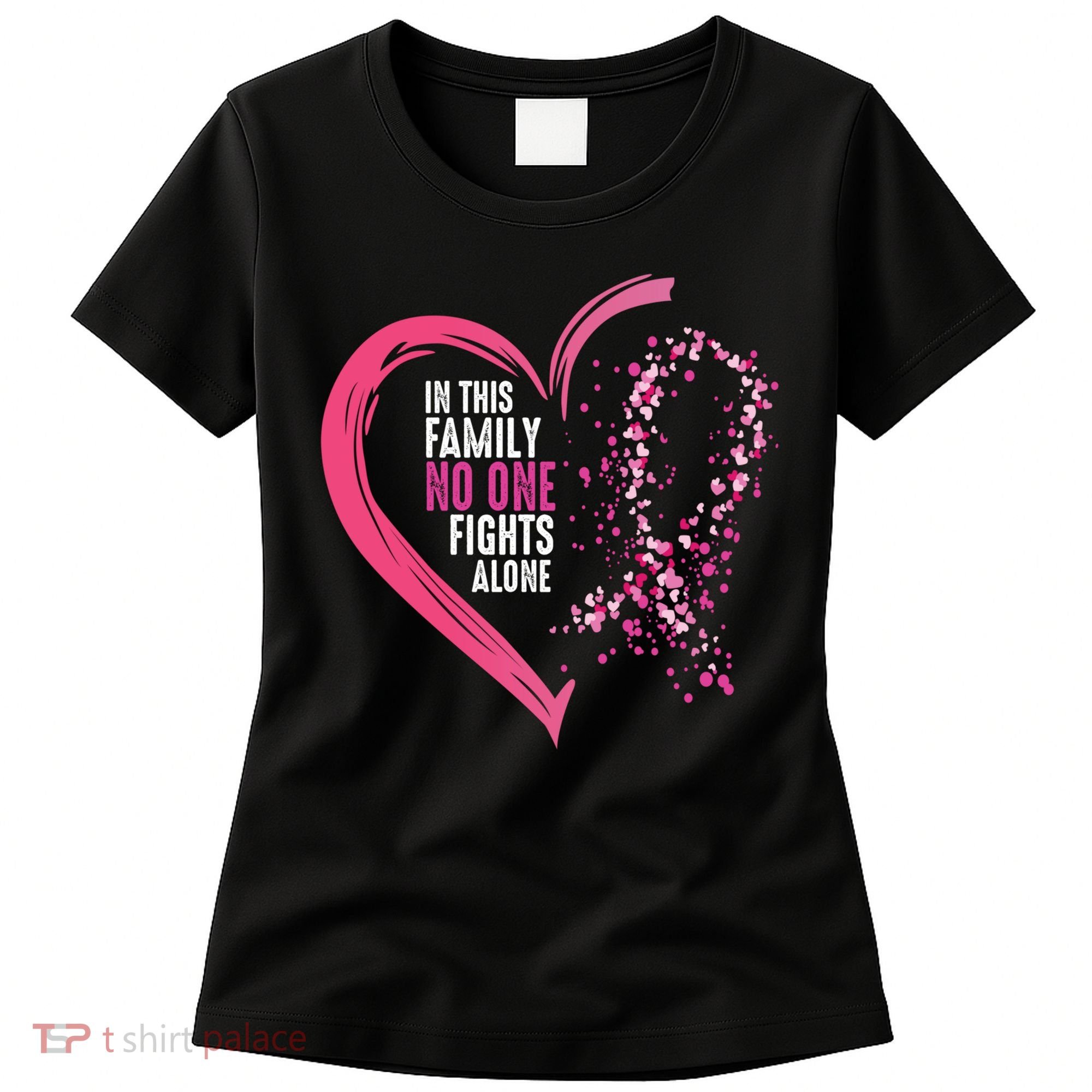 Peace Love Cure Hearted Pink Ribbon Breast Cancer Awareness Cool Gift Women's T-Shirt
