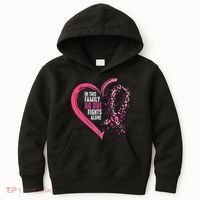 Peace Love Cure Hearted Pink Ribbon Breast Cancer Awareness Cool Gift Kids Hoodie thumb 0