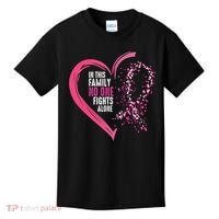 Peace Love Cure Hearted Pink Ribbon Breast Cancer Awareness Cool Gift Kids T-Shirt thumb 0