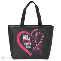 Peace Love Cure Hearted Pink Ribbon Breast Cancer Awareness Cool Gift Tote Bag thumb 0