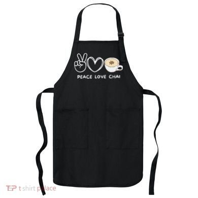 Peace Love Chai Tea Retro Chai Tea Lover Apron