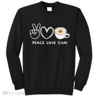 Peace Love Chai Tea Retro Chai Tea Lover Sweatshirt thumb 0