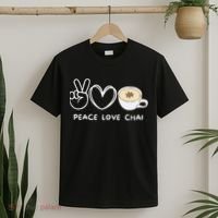 Peace Love Chai Tea Retro Chai Tea Lover T-Shirt thumb 2