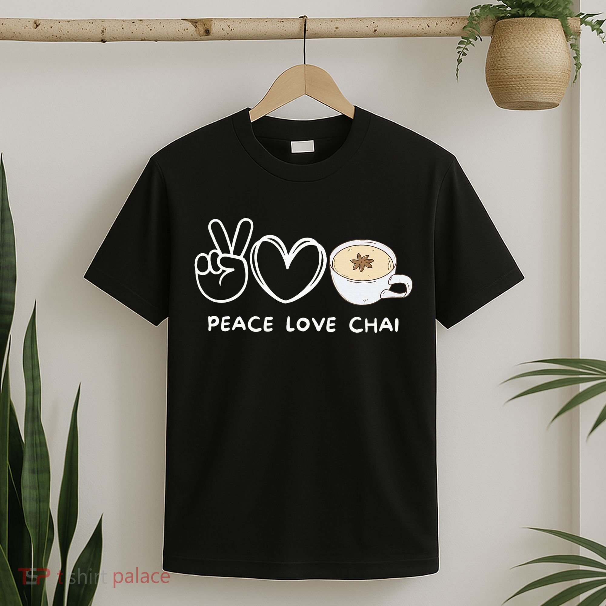 Peace Love Chai Tea Retro Chai Tea Lover T-Shirt