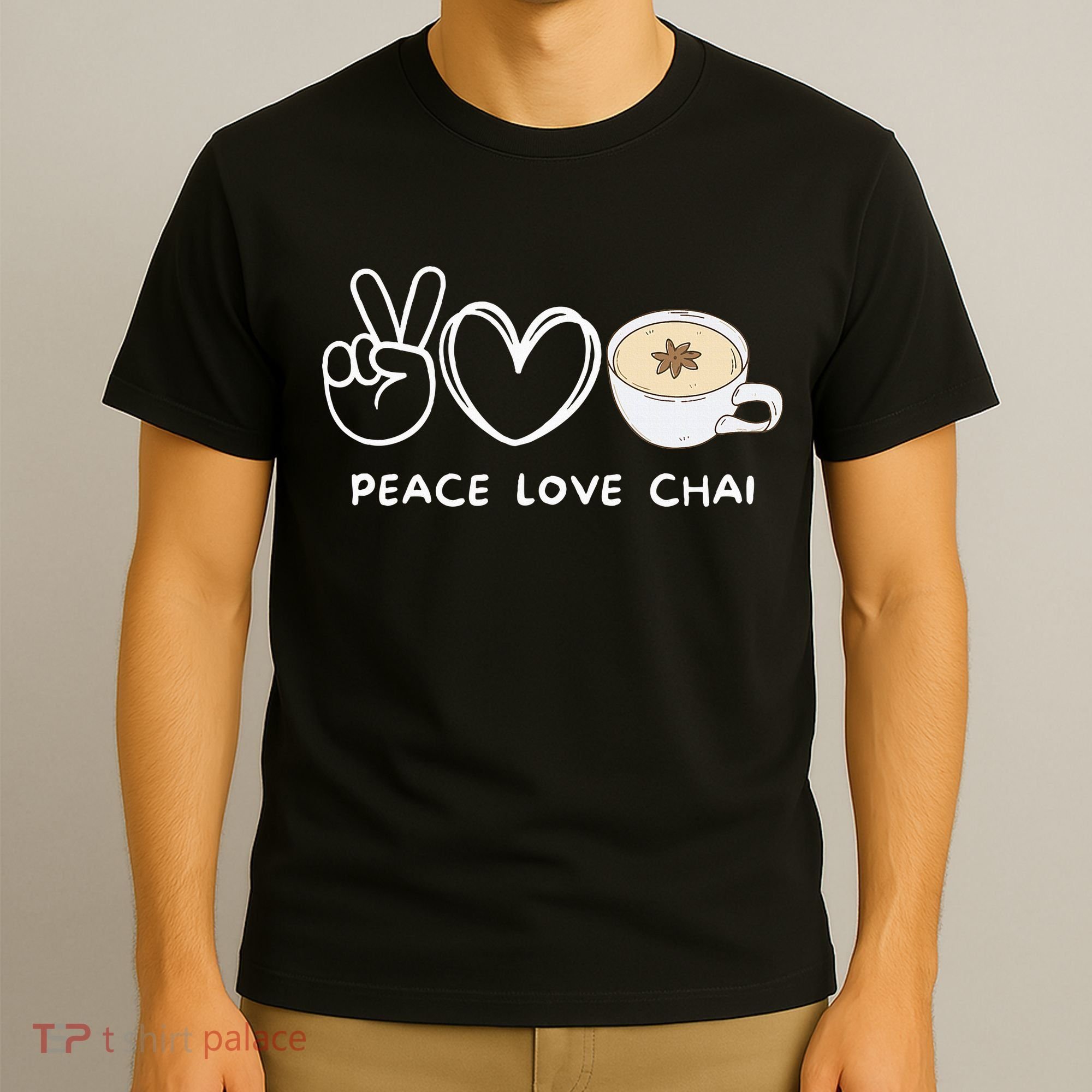 Peace Love Chai Tea Retro Chai Tea Lover T-Shirt