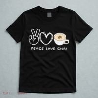 Peace Love Chai Tea Retro Chai Tea Lover T-Shirt thumb 5