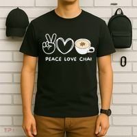 Peace Love Chai Tea Retro Chai Tea Lover T-Shirt thumb 6