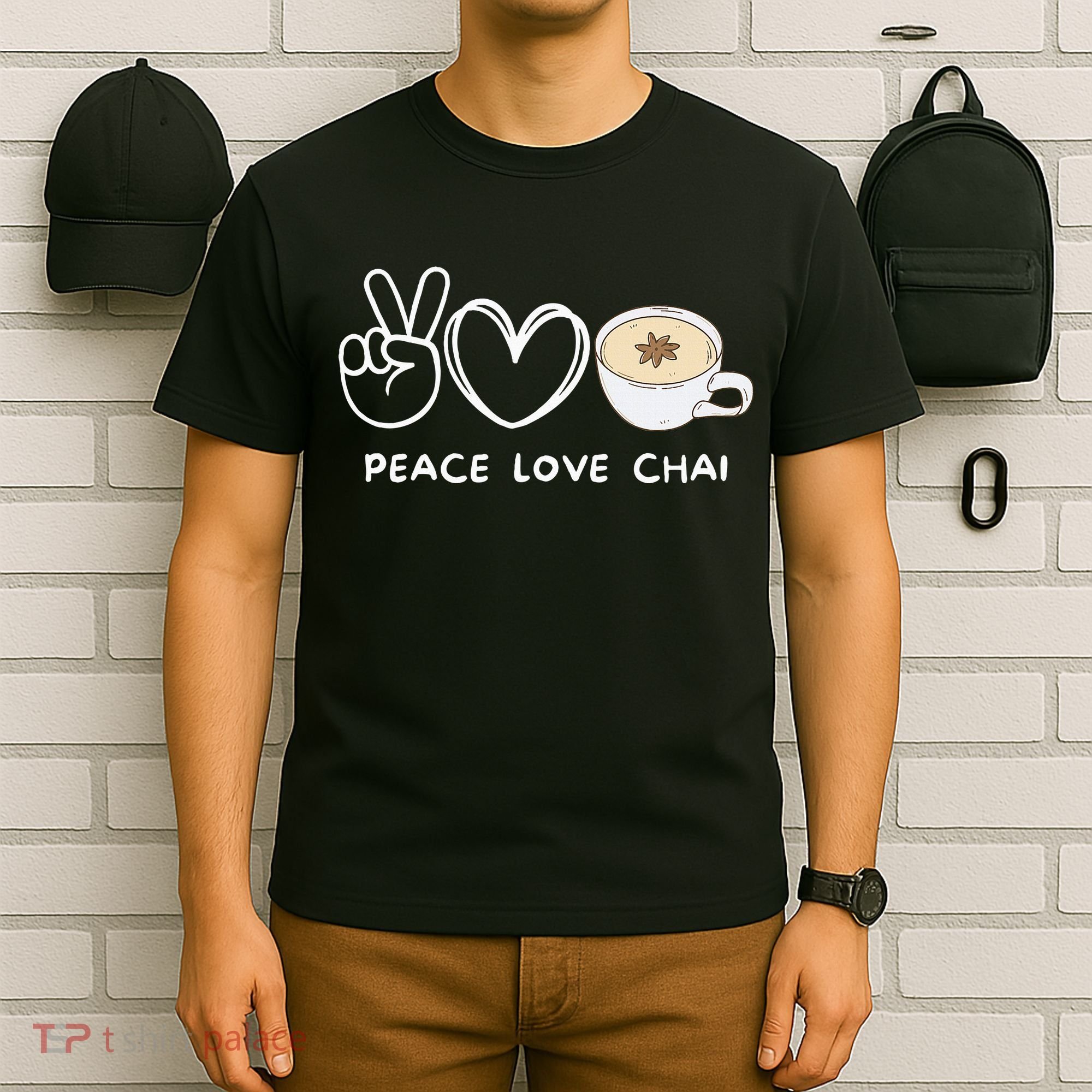 Peace Love Chai Tea Retro Chai Tea Lover T-Shirt