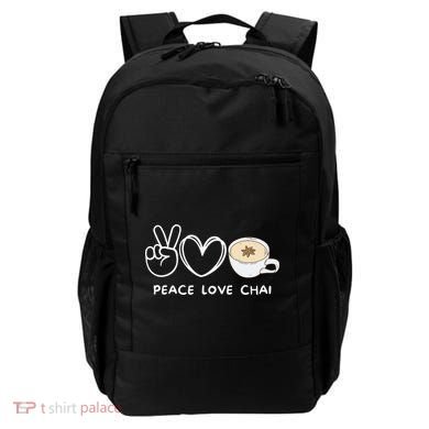 Peace Love Chai Tea Retro Chai Tea Lover Backpack