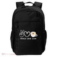 Peace Love Chai Tea Retro Chai Tea Lover Backpack thumb 0
