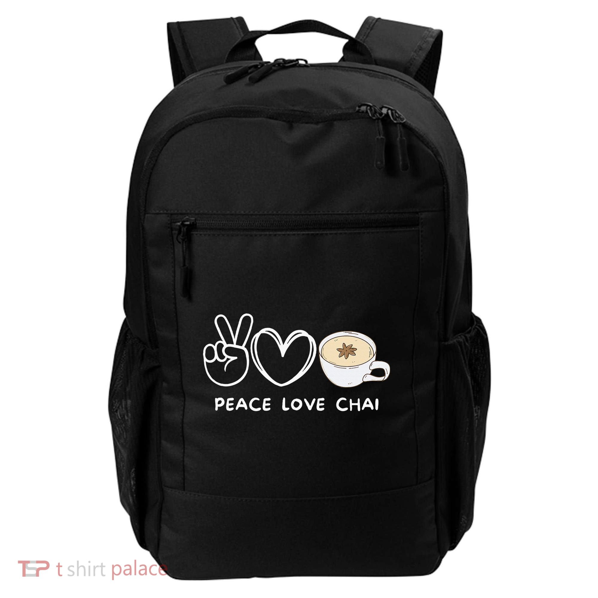 Peace Love Chai Tea Retro Chai Tea Lover Backpack