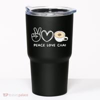 Peace Love Chai Tea Retro Chai Tea Lover Tumbler thumb 0