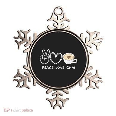 Peace Love Chai Tea Retro Chai Tea Lover Ornament
