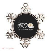 Peace Love Chai Tea Retro Chai Tea Lover Ornament thumb 0