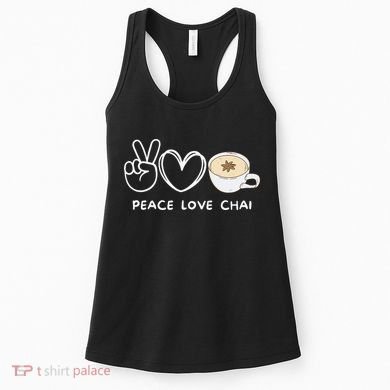 Peace Love Chai Tea Retro Chai Tea Lover Women's Tank Top