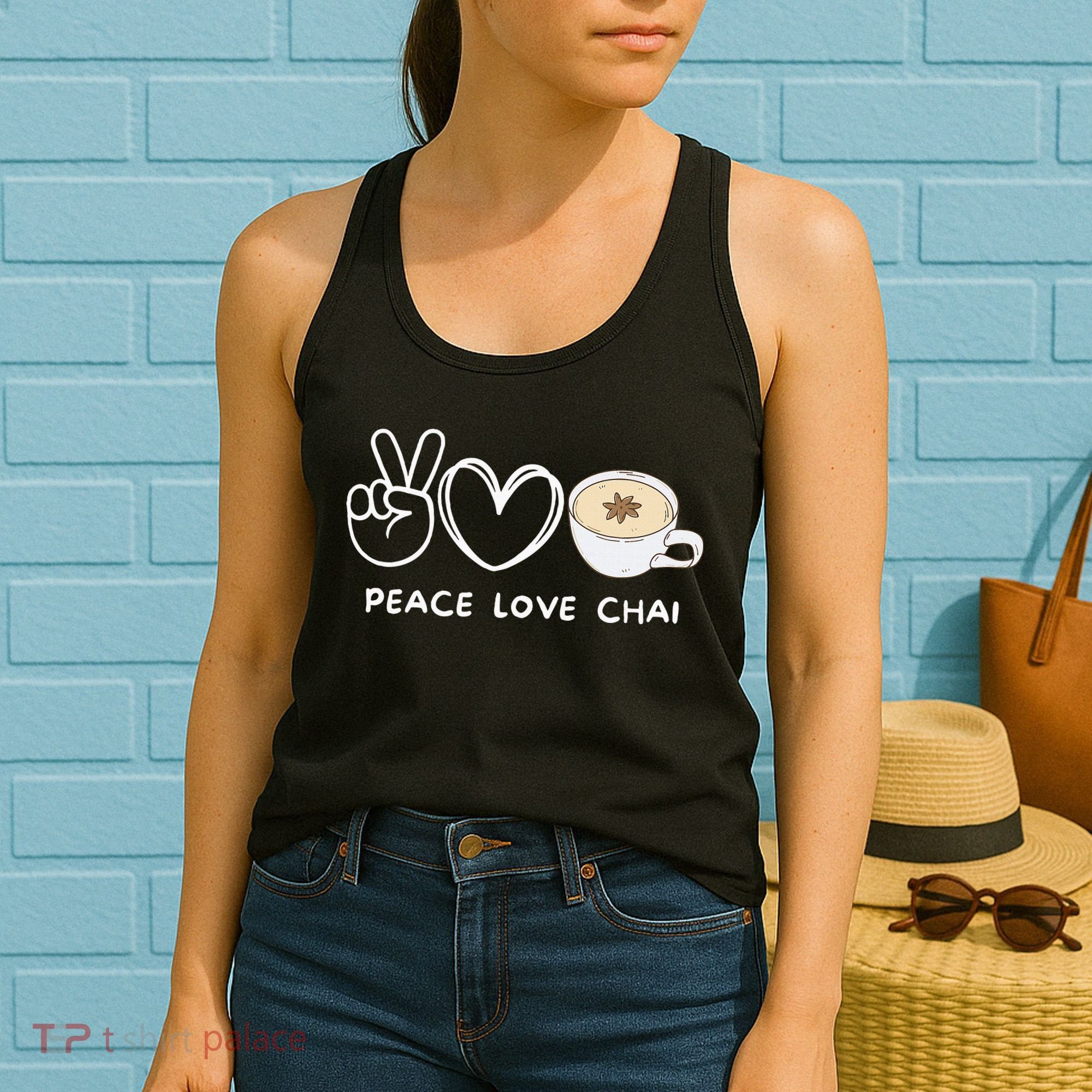 Peace Love Chai Tea Retro Chai Tea Lover Women's Tank Top
