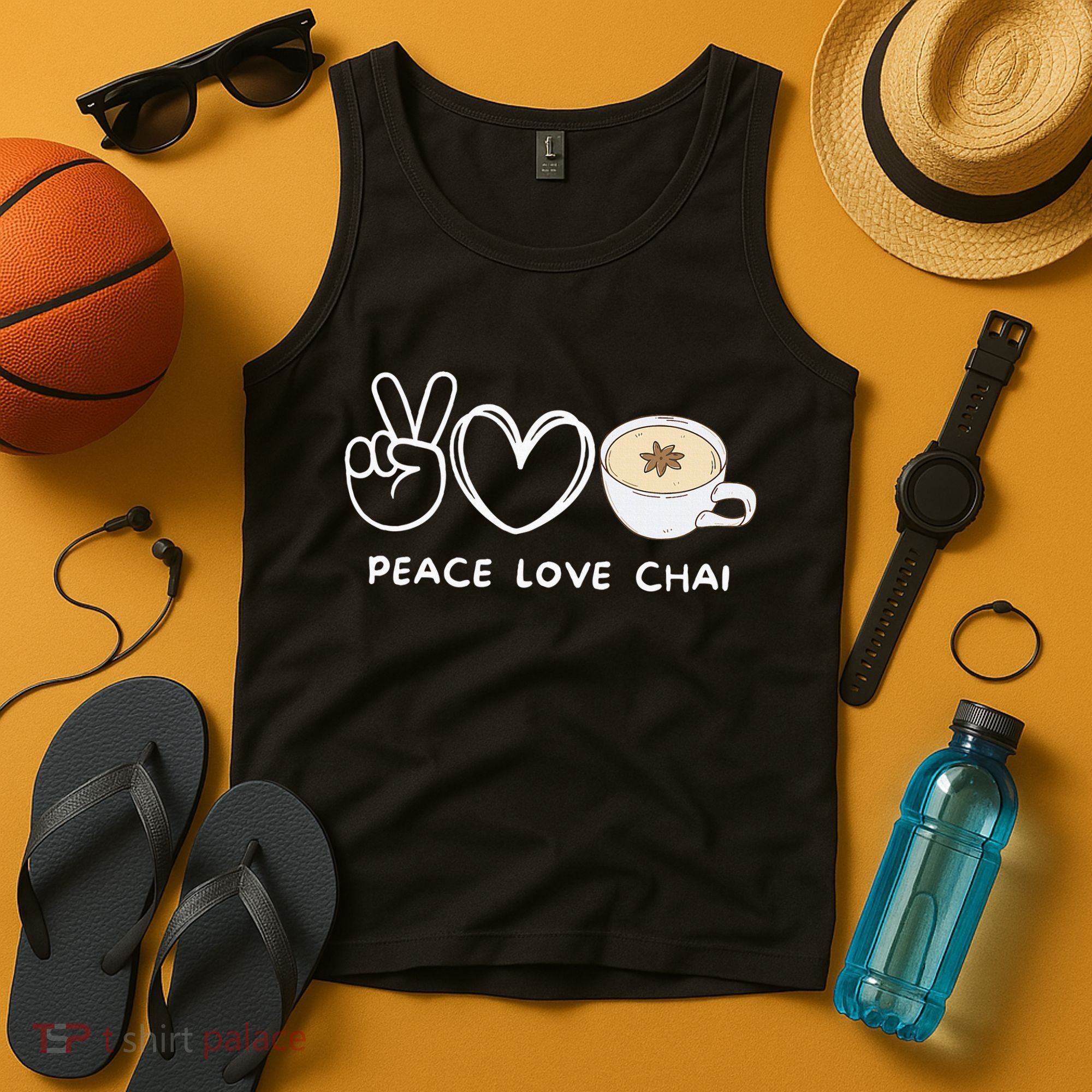 Peace Love Chai Tea Retro Chai Tea Lover Tank Top
