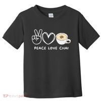 Peace Love Chai Tea Retro Chai Tea Lover Toddler T-Shirt thumb 0