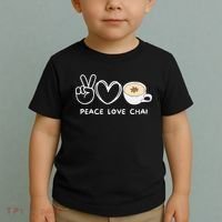 Peace Love Chai Tea Retro Chai Tea Lover Toddler T-Shirt thumb 2
