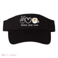 Peace Love Chai Tea Retro Chai Tea Lover Visor thumb 0