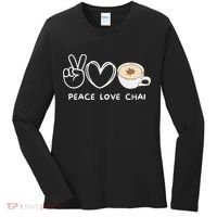 Peace Love Chai Tea Retro Chai Tea Lover Women's Long Sleeve Shirt thumb 0