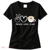 Peace Love Chai Tea Retro Chai Tea Lover Women's T-Shirt thumb 0
