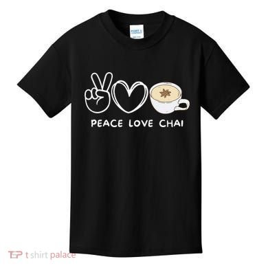 Peace Love Chai Tea Retro Chai Tea Lover Kids T-Shirt