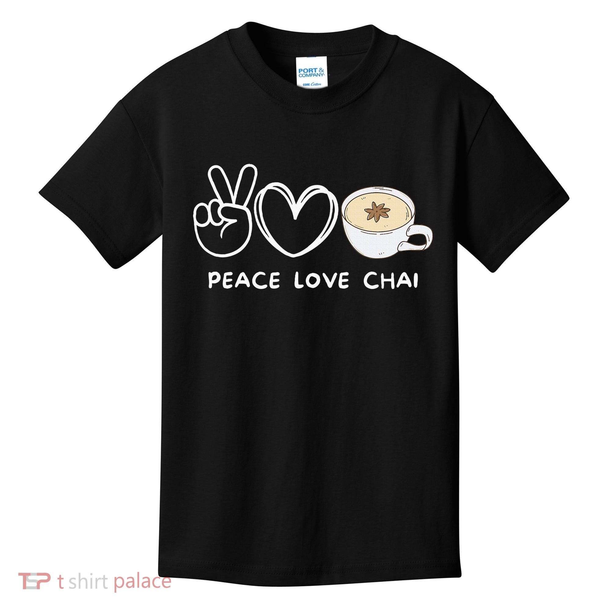 Peace Love Chai Tea Retro Chai Tea Lover Kids T-Shirt