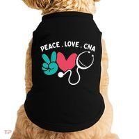 Peace Love Cna Certified Nursing Assistant Cute Nurse Gift Doggie Tank thumb 0