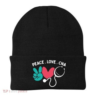 Peace Love Cna Certified Nursing Assistant Cute Nurse Gift Beanie