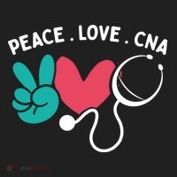 Peace Love Cna Certified Nursing Assistant Cute Nurse Gift Beanie thumb 2