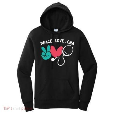 Peace Love Cna Certified Nursing Assistant Cute Nurse Gift Women's Hoodie