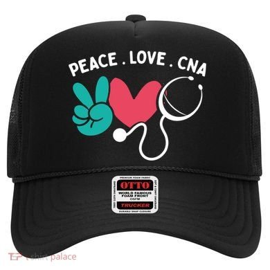 Peace Love Cna Certified Nursing Assistant Cute Nurse Gift Hat