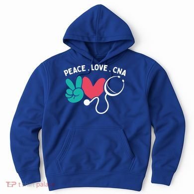 Peace Love Cna Certified Nursing Assistant Cute Nurse Gift Hoodie