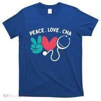 Peace Love Cna Certified Nursing Assistant Cute Nurse Gift T-Shirt thumb 0
