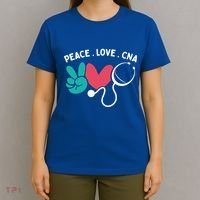 Peace Love Cna Certified Nursing Assistant Cute Nurse Gift T-Shirt thumb 4