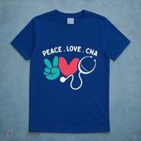 Peace Love Cna Certified Nursing Assistant Cute Nurse Gift T-Shirt thumb 5